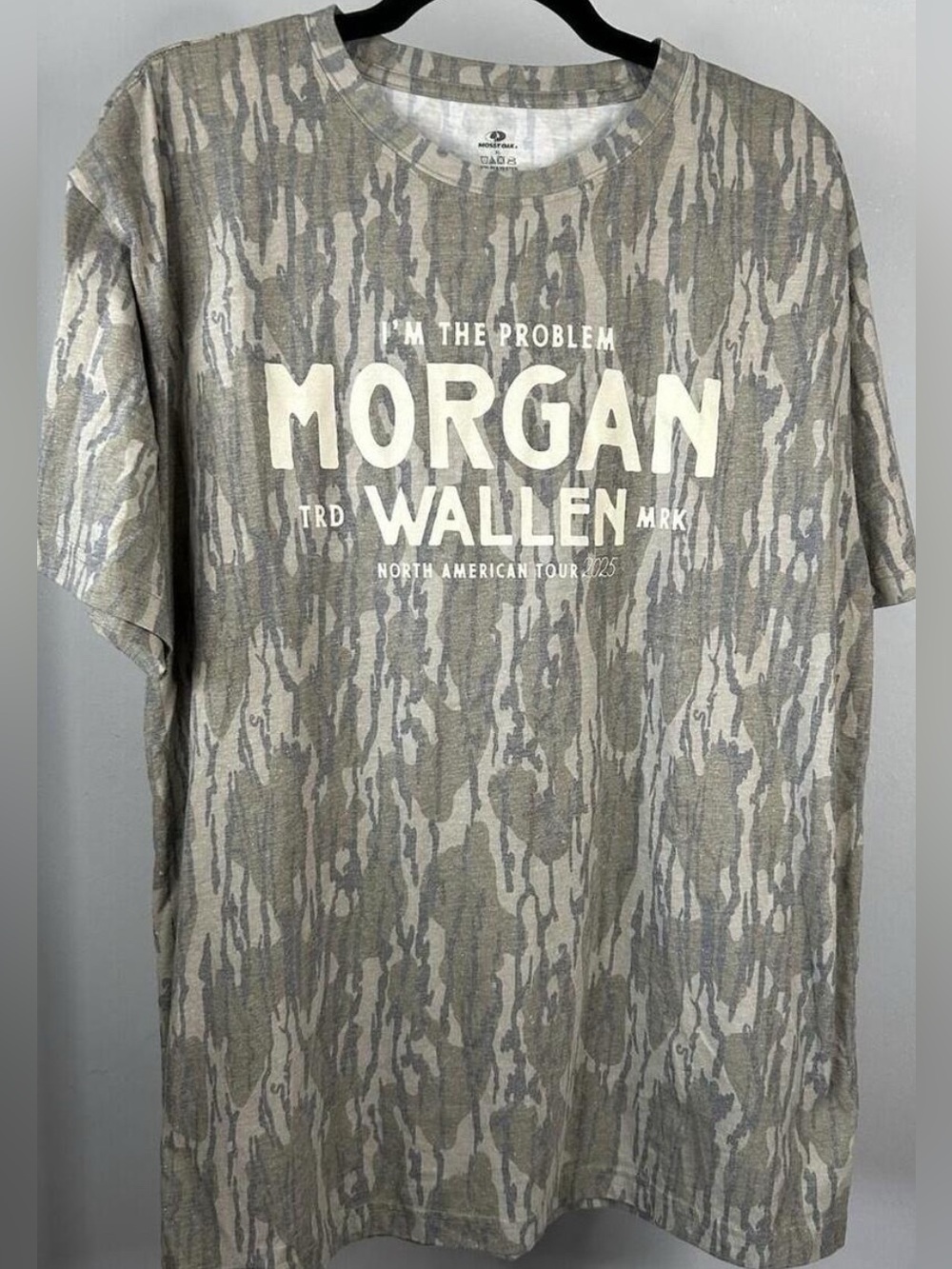 Morgan Wallen "I'm The Problem" Mossy Oak T-Shirt 2025 North American Tour large